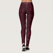 Blackberry Wein Muster  Leggings (Rückseite)