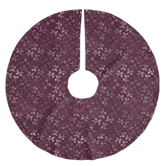 Blackberry Wein Muster Polyester Weihnachtsbaumdecke (Vorderseite)
