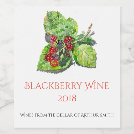 BlackBerry Weinetikett (Einzelnes Label)