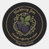Blackberry Whisper – Handgemachtes Marmeladenetike Runder Aufkleber (Vorderseite)