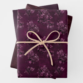 Blackberry Wine Muster  Geschenkpapier Set