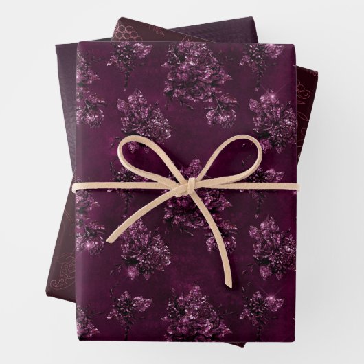Blackberry Wine Muster Geschenkpapier Set (Beispiel)