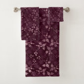 Blackberry Wine Pattern Badhandtuch Set (Insitu)