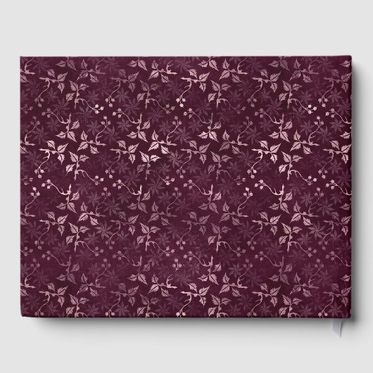 Blackberry Wine Pattern Gästebuch (Rückseite)