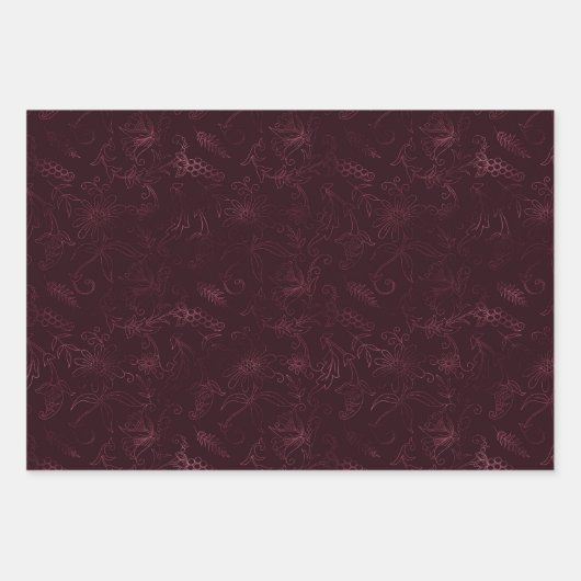 Blackberry Wine Pattern Geschenkpapier Set (Vorderseite 2)