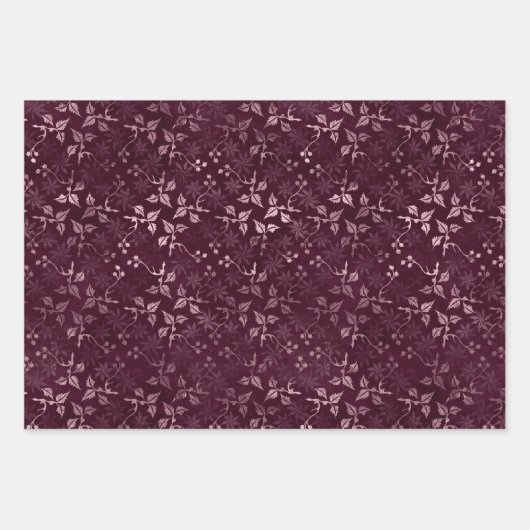 Blackberry Wine Pattern Geschenkpapier Set (Vorderseite 2)