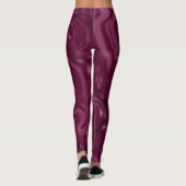Blackberry Wine Pattern Leggings (Rückseite)
