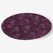 Blackberry Wine Pattern Pappteller (Schrägansicht)