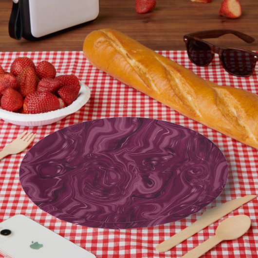 Blackberry Wine Pattern Pappteller (Picknick)