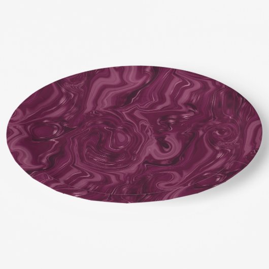 Blackberry Wine Pattern Pappteller (Schrägansicht)