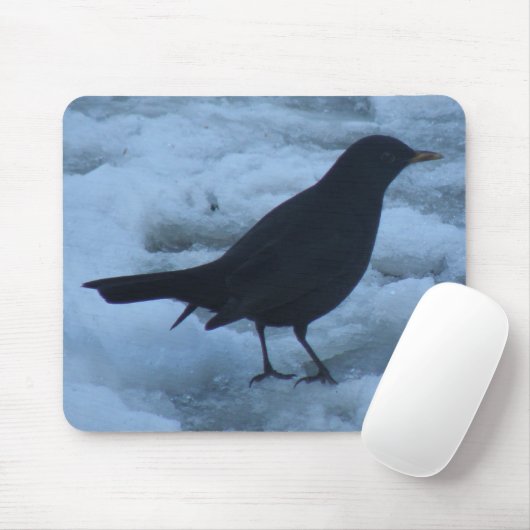 Blackbird auf Eis Mousepad (Mit Mouse)