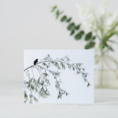 Blackbird auf Willow Postkarte (Stehend Vorderseite)