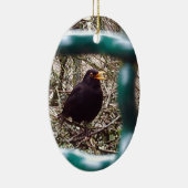 Blackbird Bars, Animal, Birds, Black Bird Keramik Ornament (Rechts)