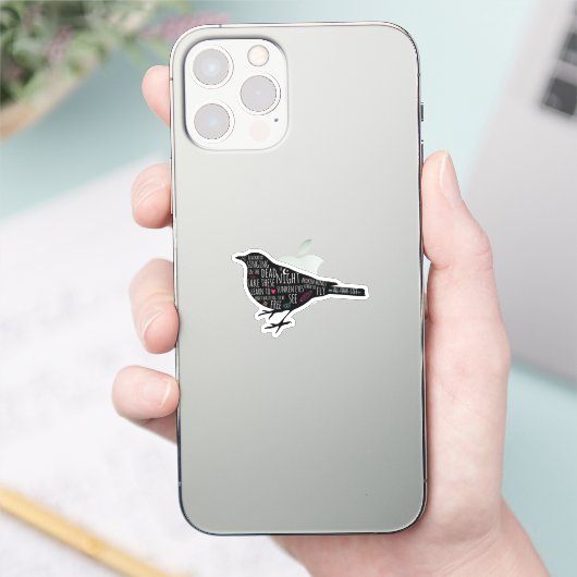 Blackbird Doodles Aufkleber (Telefon)