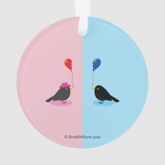 Blackbird finden Ihre andere Hälfte Ornament (Rückseite)