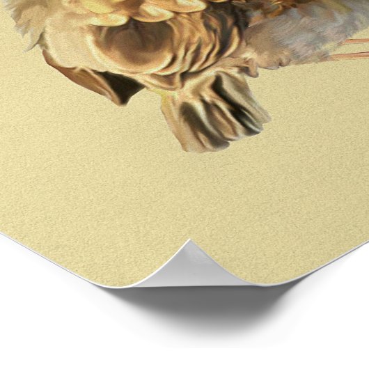 Blackbird Fledgling` in Sun Poster (Ecke)