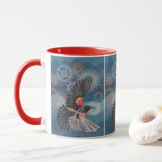 Blackbird Fliegen Tasse (Mit Donut)