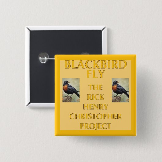 Blackbird Fly Picture Sleeve Button (Vorne & Hinten)