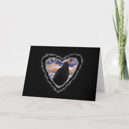 Blackbird Heart Valentine Romance Liebe Card Feiertagskarte