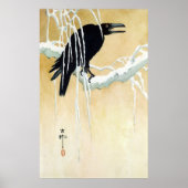 Blackbird in Snow, Ikeda Koson Poster (Vorne)