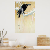 Blackbird in Snow, Ikeda Koson Poster (Küche)