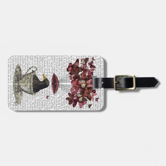Blackbird in Teacup Gepäckanhänger (Vorderseite horizontal)
