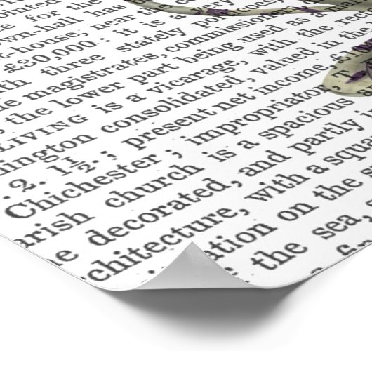 Blackbird in Teacup Poster (Ecke)