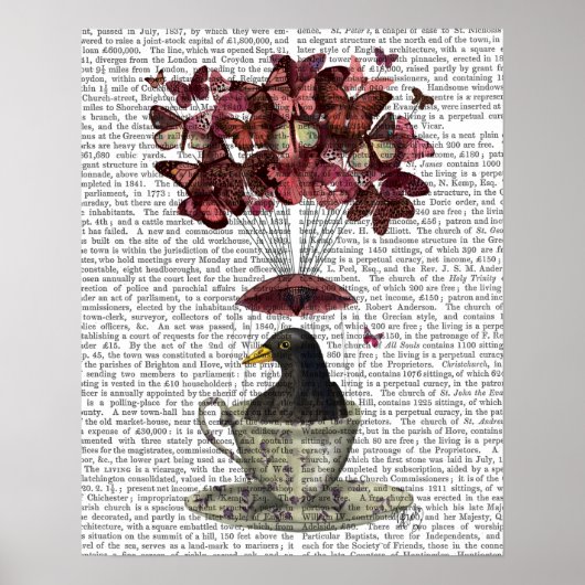 Blackbird in Teacup Poster (Vorne)