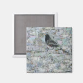 Blackbird in Tree 2012 Magnet (Vorderseite/Rückseite)