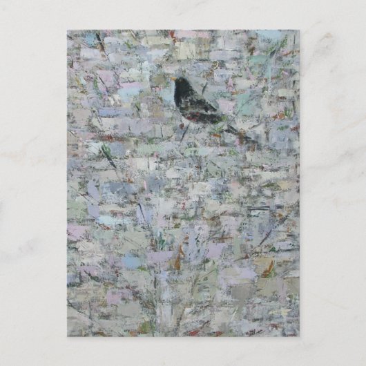 Blackbird in Tree 2012 Postkarte (Vorderseite)