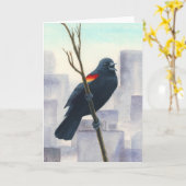 Blackbird Karte (Gelbe Blume)