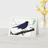 Blackbird-Karte Karte (Gelbe Blume)
