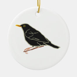 Blackbird Keramik Ornament