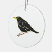 Blackbird Keramik Ornament (Links)