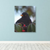 Blackbird Leinwanddruck (Insitu (Holzboden))