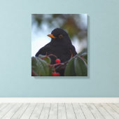Blackbird Leinwanddruck (Insitu (Holzboden))