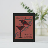 Blackbird Martini Lounge Postkarte (Stehend Vorderseite)