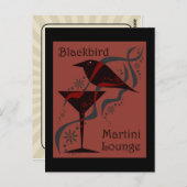 Blackbird Martini Lounge Postkarte (Vorne/Hinten)