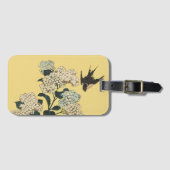 BLACKBIRD PASTEL FLOWERS WATERCOLOR GEPÄCKANHÄNGER (Vorderseite (Horizontal))