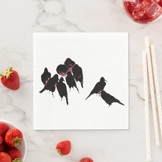 Blackbird Raven Crow Party Serviette (Beispiel)