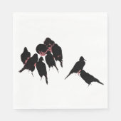 Blackbird Raven Crow Party Serviette (Vorderseite)