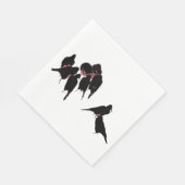 Blackbird Raven Crow Party Serviette (Ecke)