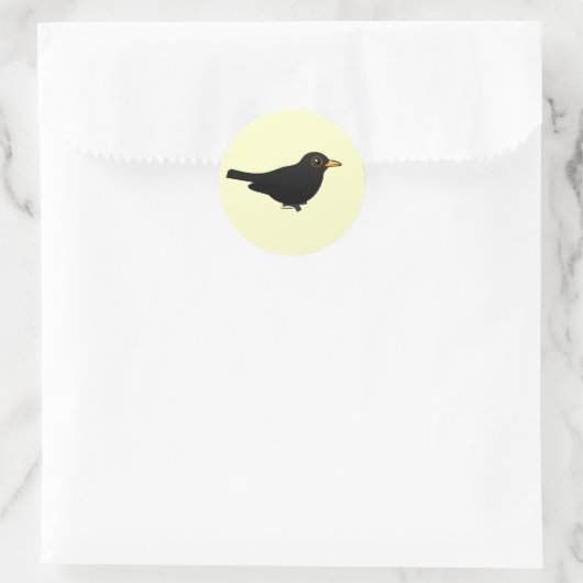 Blackbird Runder Aufkleber (Tasche)