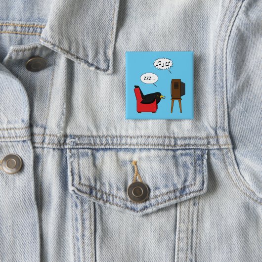 Blackbird Schlafen vor dem TV-Comic Button (Beispiel)