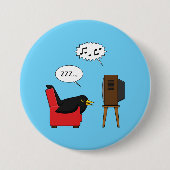 Blackbird Schlafen vor dem TV-Comic Button (Vorderseite)