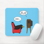 Blackbird Schlafen vor dem TV-Comic Mousepad (Mit Mouse)