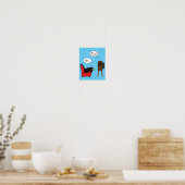 Blackbird Schlafen vor dem TV-Comic Poster (Küche)