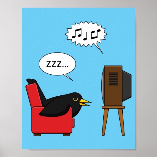 Blackbird Schlafen vor dem TV-Comic Poster (Vorne)
