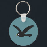 Blackbird Schlüsselanhänger<br><div class="desc">Zeichn eines Blackbird</div>