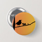 Blackbird-Silhouette Button (Vorne & Hinten)